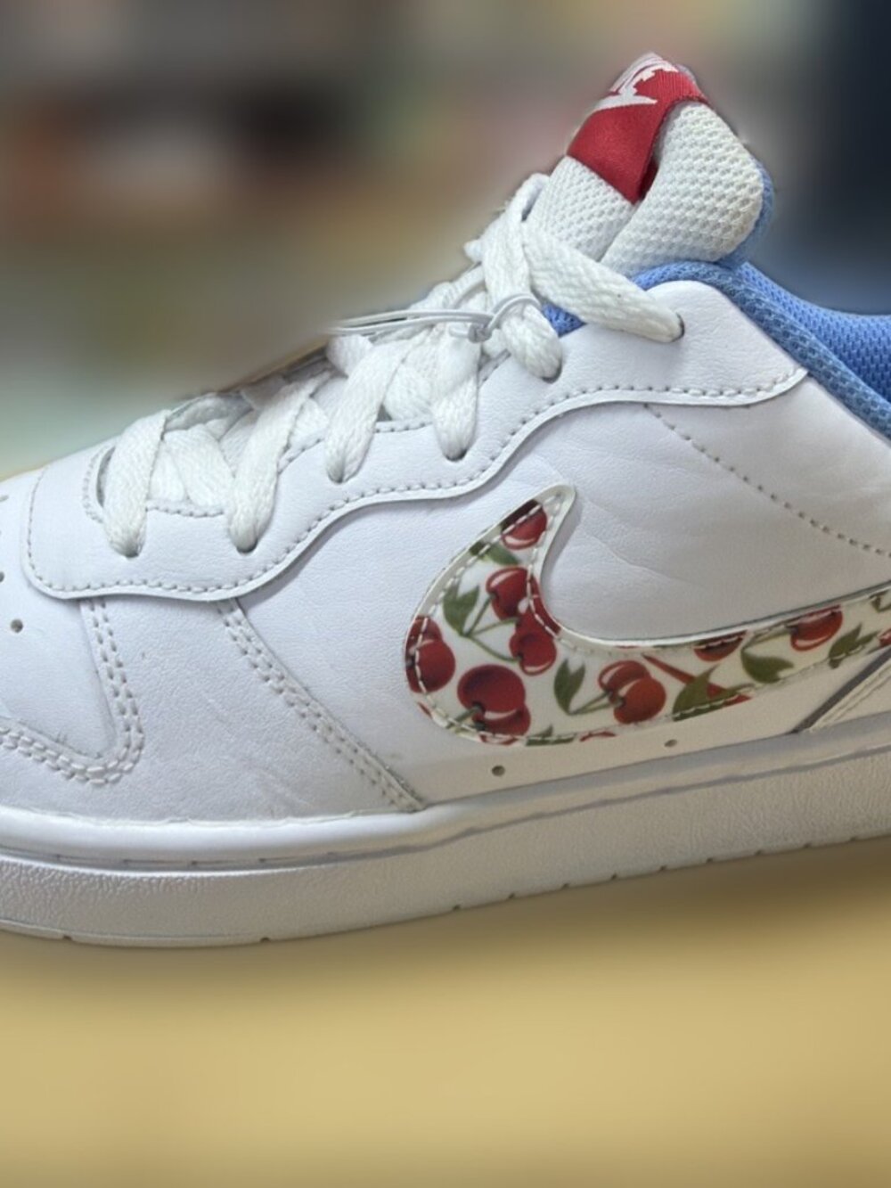 Nike Court Borough Low 2 White Cherry CJ2238-100 Youth 6Y